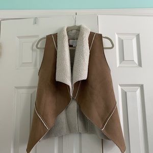 Faux suede vest